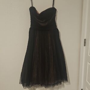 BCBGMaxAzria Strapless Black and Brown Dress